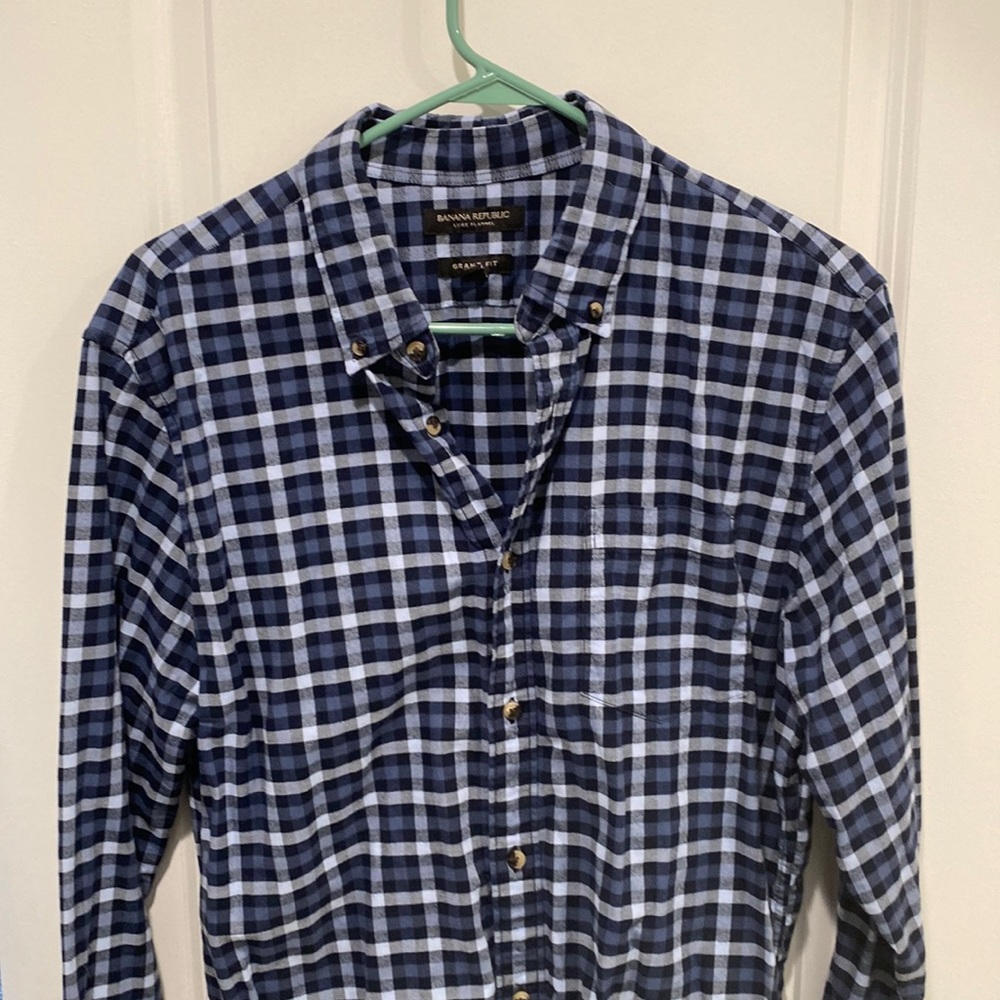Banana Republic Mens Luxe Flannel - Large